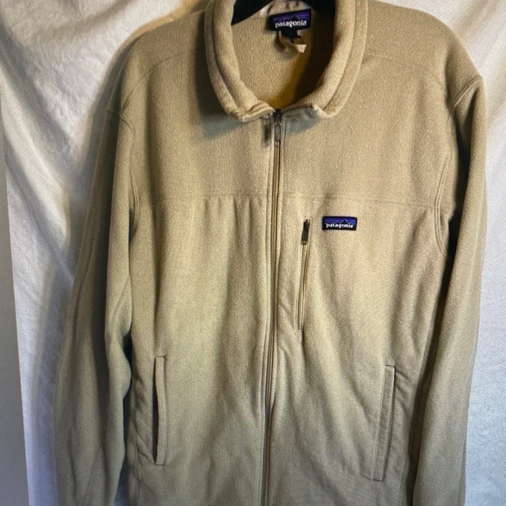 Patagonia Tan Full-Zip Fleece Jacket